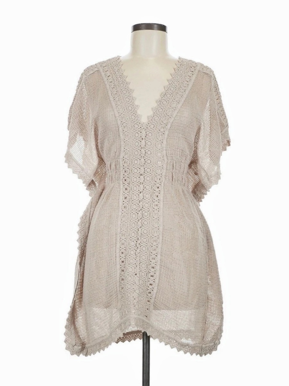 Seaspicer Crochet Swim Coverup in Cream Size Medium